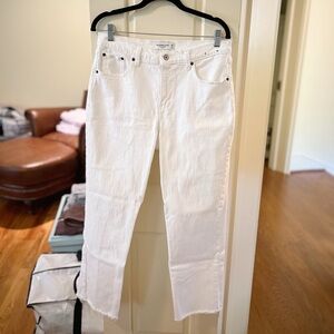 Abercrombie White Mid Rise Jeans